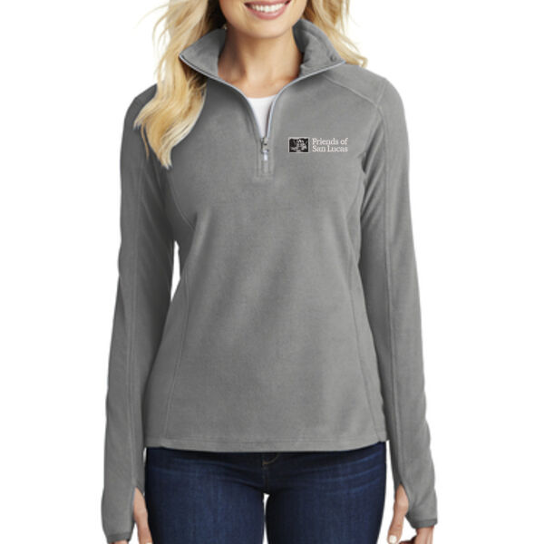 Port Authority Ladies Microfleece 1/2 Zip Pullover - Embroidered Logo Thumbnail