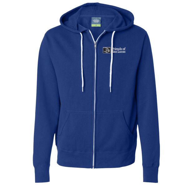 Independent Trading Co. Unisex Lightweight Full Zip Hooded Sweatshirt - Embroidered Logo Thumbnail